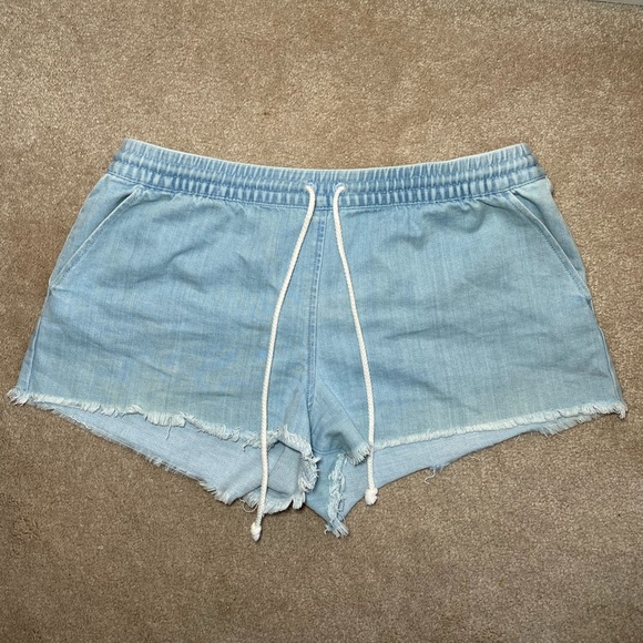 Aerie Denim Shorts with drawstring! - Picture 3 of 4